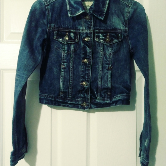 👖ABERCOMBIE&FITCH JEAN JACKET 🛳 SIZE SMALL,A FANTASTIC GIFTING!! 🎁 - Picture 2 of 5